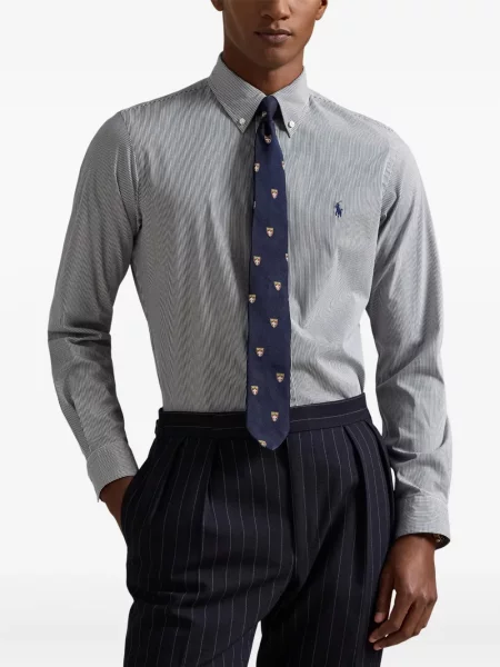 Șapcă Polo Ralph Lauren cu broderie din țesătură twill în carouri albastru