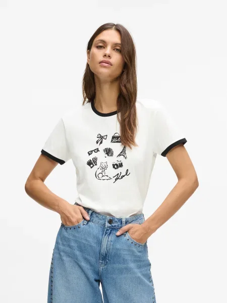 Karl Lagerfeld tricou din alb