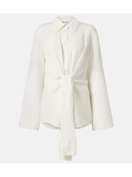 Cămașă Róhe de mătase alb