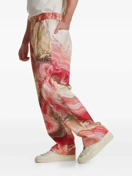 Pantaloni Irina Voinea cu imagine roz