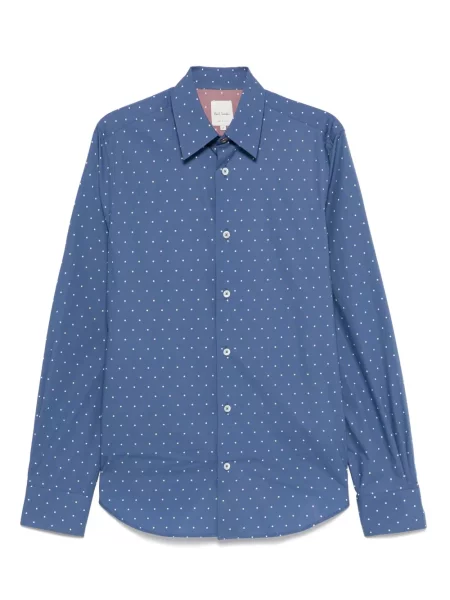 Cămașă Paul Smith cu buline cu imagine albastru