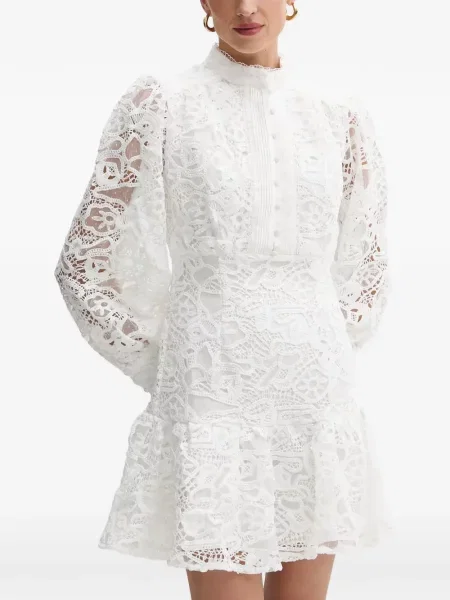 Mała mały sukienka mini Bardot garniturowa biała