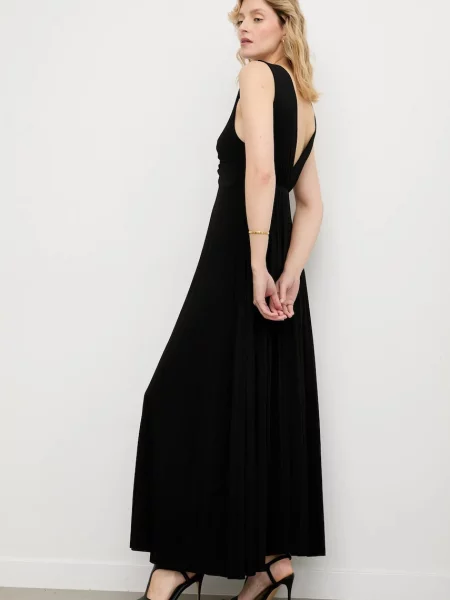 Haljina Answear.LAB maxi širi se prema dolje crna