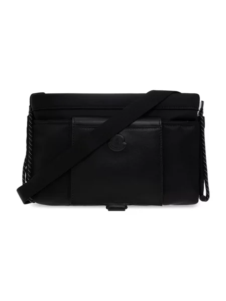 Torba crossbody Moncler skórzana czarna