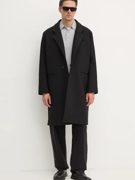 Пальто з домішкою вовни Won Hundred перехідне чорний
