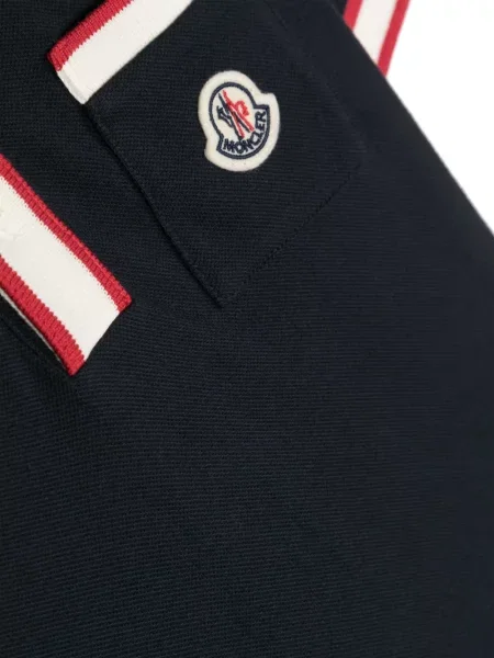 Koszulka polo dziecięca Moncler Enfant niebieska