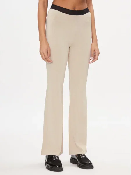 Liu Jo Sport Текстилни панталони Bootcut Fit бежов