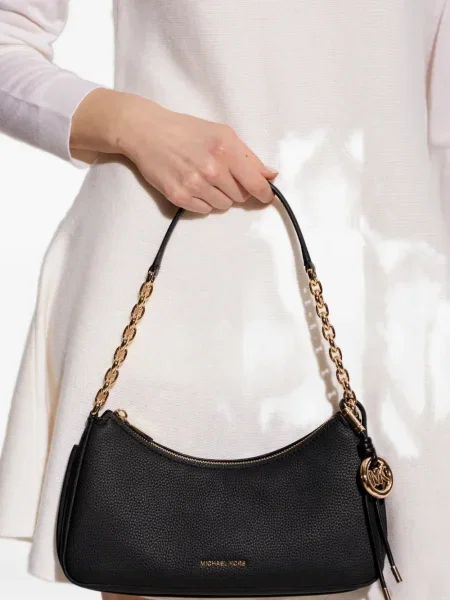 Portofel Michael Michael Kors tricotate cu cataramă cu tepi negru