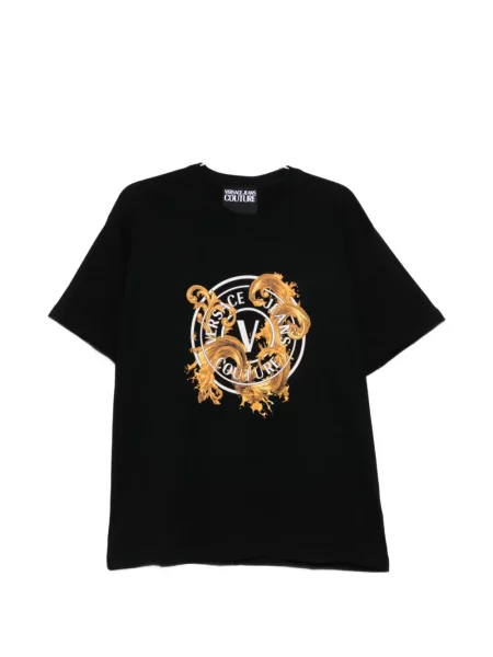 Tricou Versace Jeans Couture cu autograf negru