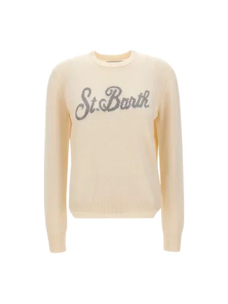 Sweter Mc2 Saint Barth wełniany beżowy