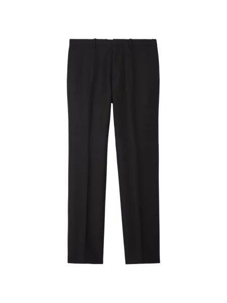 Pantaloni Burberry de lână cu dungi negru