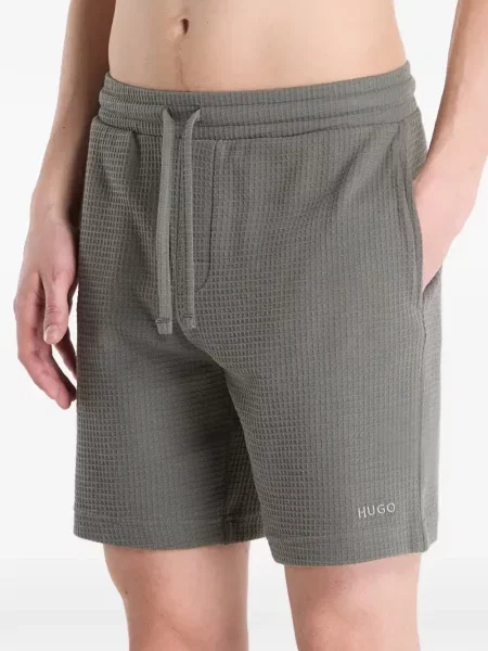 Pantaloni scurți Hugo tricotate verde