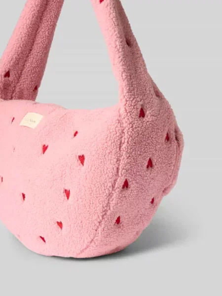 Torba typu crossbody z naszywką z logo model Teddy Studio Noos różowa