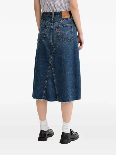 Curea Levi's® cu broderie cu cataramă cu dungi albastru
