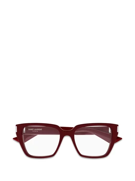 Ochelari de soare Saint Laurent Eyewear cu imprimeu geometric roșu