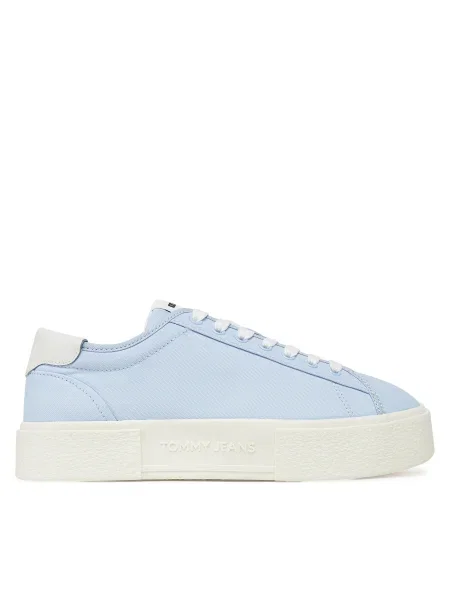Маратонки Tommy Jeans FLATFORM CANVAS SNEAKER синьо