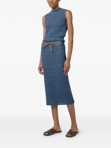 Fustă Tod's tricotate albastru
