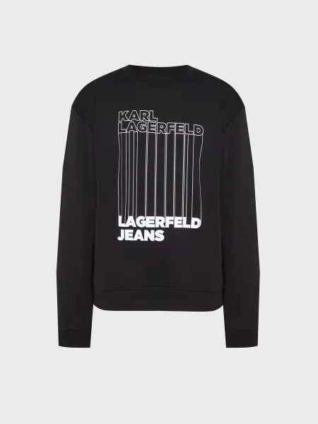 Світшот Karl Lagerfeld Jeans бавовна/поліестер чорний