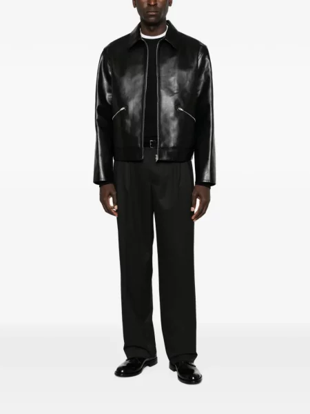 Geanta de piele Jil Sander negru