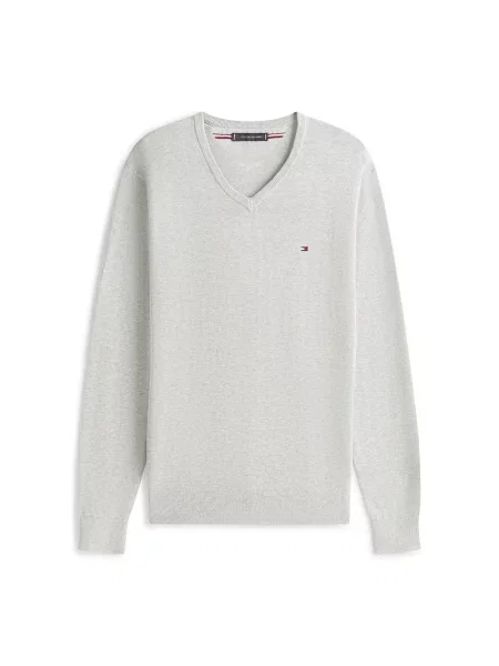 TOMMY HILFIGER Pulover ESSENTIAL deschis gri