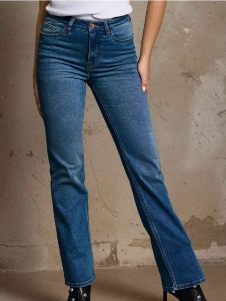 Розкльошені джинси темно-синій сині