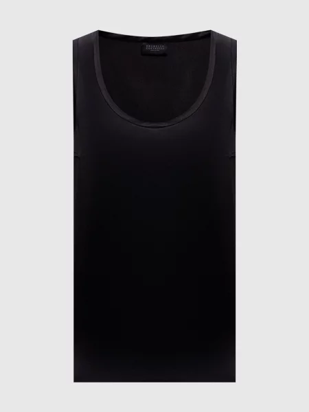 Шелковый топ Brunello Cucinelli черный