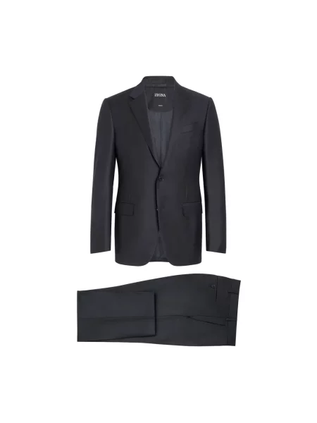 Garnitur Zegna wełniany niebieski