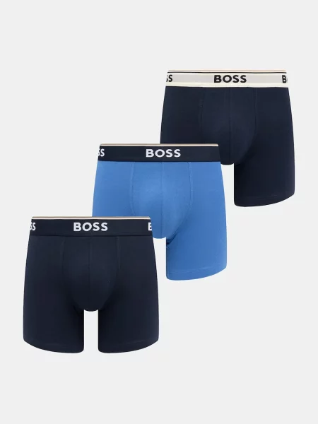 BOSS přiléhavé boxerky s bavlnou BoxerBr 3P Power modré