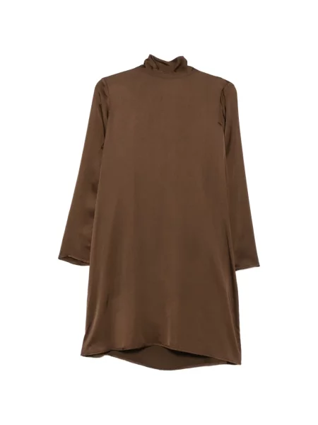 Rochie mini Dixie cu funde maro
