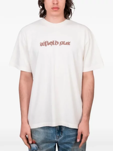 Tricou Afield Out cu imagine alb