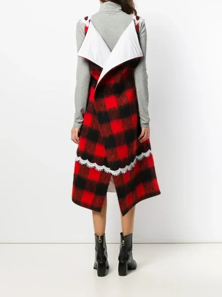 Rochie Calvin Klein în carouri de costum negru