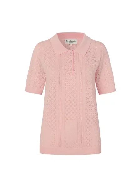 Koszulka polo Lollys Laundry różowa