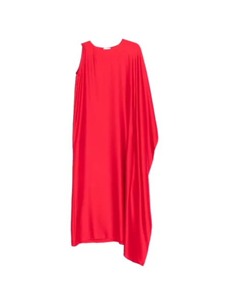 Maxi rochie maxi Silkylicious asimetrică de costum roșu