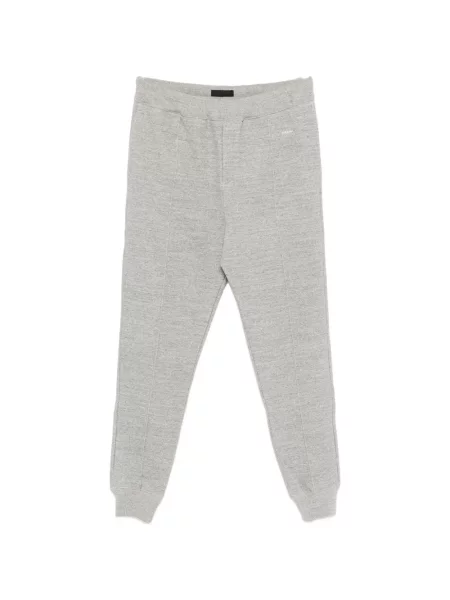 Pantaloni Prada cu broderie alergare gri