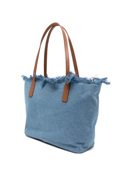 Geantă Mc2 Saint Barth cu broderie albastru