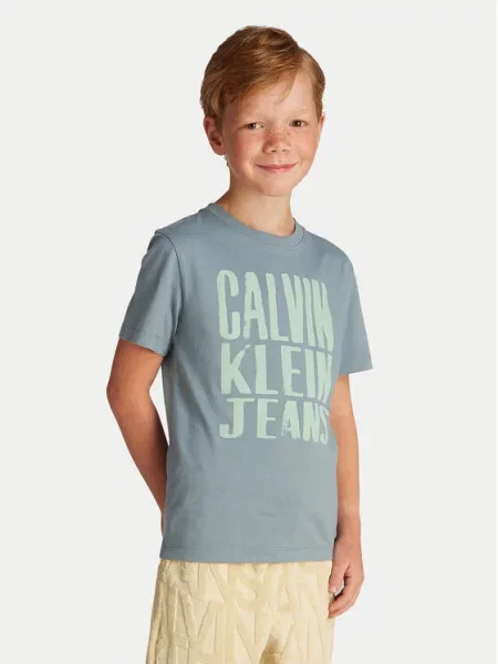 Calvin Klein Jeans T-shirt Slogan Graphic Regular Fit plava
