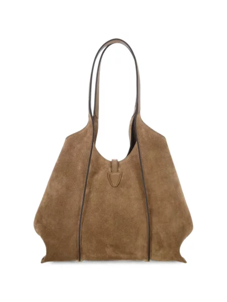 Geantă shopper Tod's din piele de căprioară maro