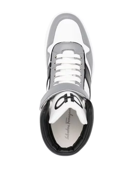 Sneakerși Ferragamo cu imagine alb