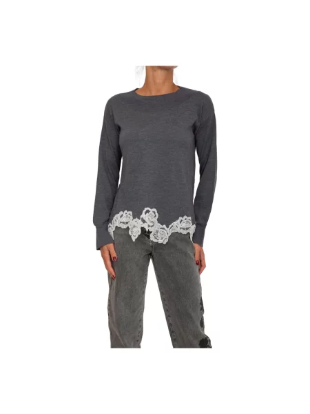 Sweter Blugirl wełniany szary