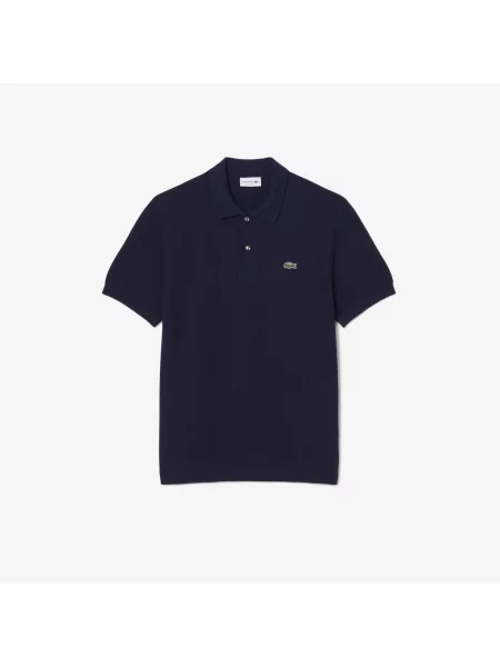 Lacoste Classic Fit Dzianinowa Koszulka Polo granatowy
