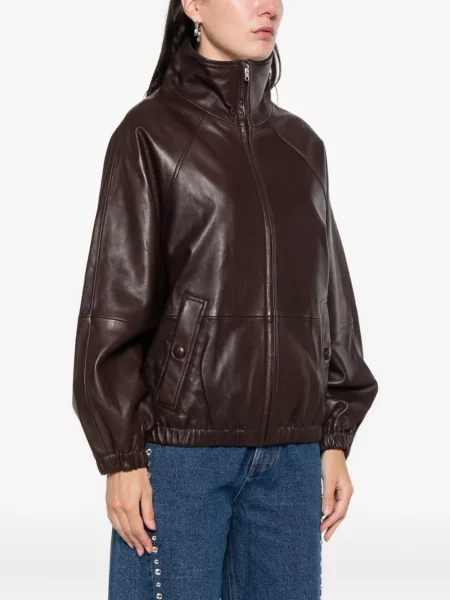 Geanta de piele Sandro maro