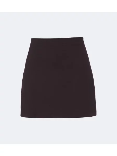 Fusta mini Wolford din jerseu maro