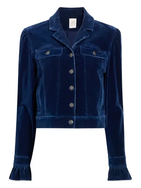 Aksamitna kurtka Cinq A Sept niebieska