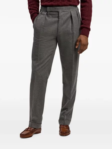 Vunene hlače Ralph Lauren Purple Label siva