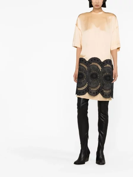 Siuvinėtas nėriniuotas suknele Stella Mccartney