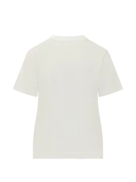 Tricou Burberry din cașmir în carouri alb