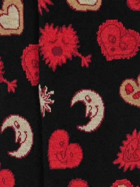Чорапи Paul Smith с принт със сърца черно