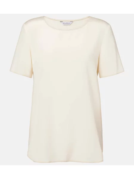Tricou Max Mara de mătase alb
