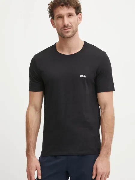 BOSS t-shirt granatowy gładki