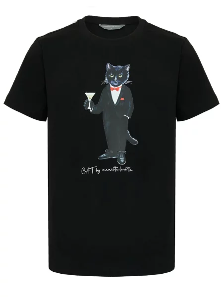 Cat e Lolette Marškinėliai Dandy Cat' juoda